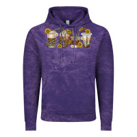 Cloud Purple skeleton hands coffee cups Vintage Hoodie - texasbilliewilder