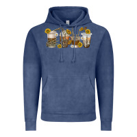 Vintage Denim skeleton hands coffee cups Vintage Hoodie - texasbilliewilder