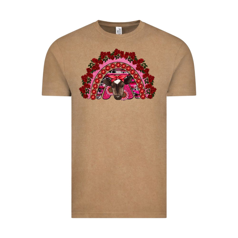 Valentine's Day Baby Cow Rainbow Vintage Tee by RanaPortraitStore | Teevron
