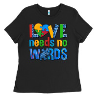 Black love needs no words autism Ladies Tee - AdoDesignShop