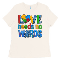 Bone love needs no words autism Ladies Tee - AdoDesignShop