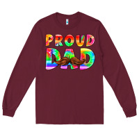 Burgundy proud dad Long Sleeve Tee - HRA Design Shop