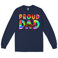 Navy proud dad Long Sleeve Tee - HRA Design Shop