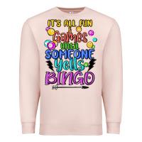 Pale Pink bingo Premium Sweatshirt - MaliasSmallBusiness