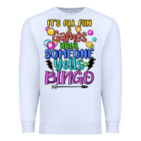 White bingo Premium Sweatshirt - MaliasSmallBusiness