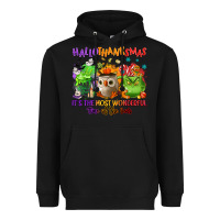Black Hallothanksmas Heavyweight Hoodie - NancyCooperArtShop