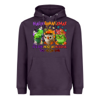 Plum Hallothanksmas Heavyweight Hoodie - NancyCooperArtShop