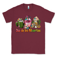 Burgundy mexican día de los muertos coffee cups Classic Tee - FaDigitalArtStudio