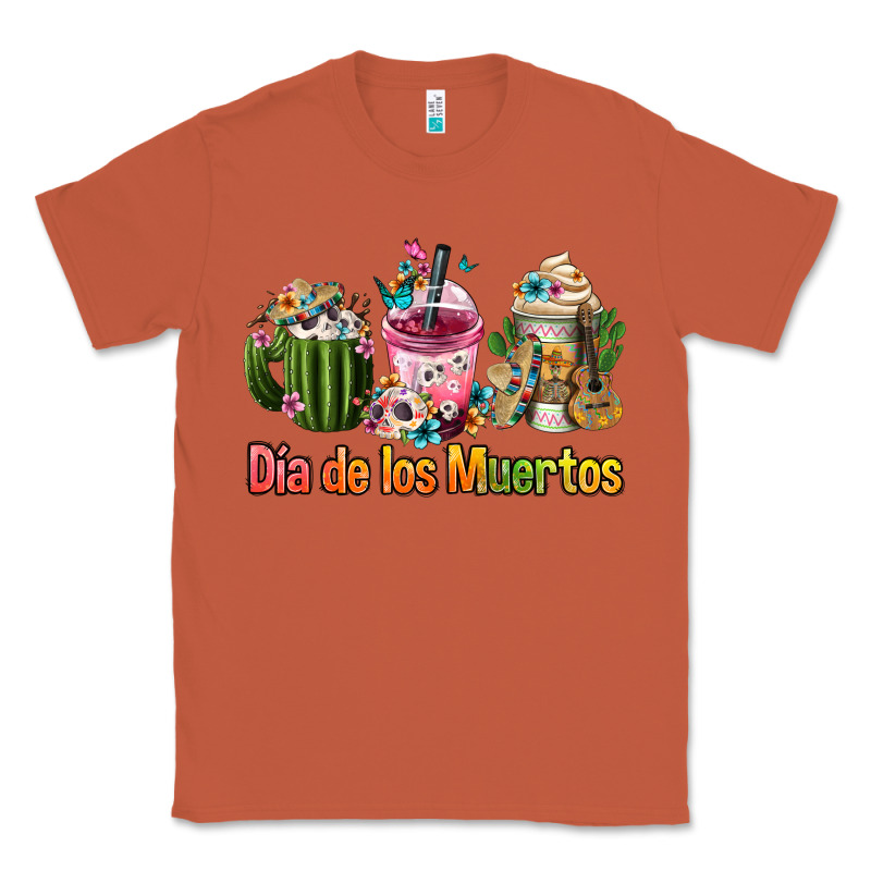 Mexican Día De Los Muertos Coffee Cups Classic Tee by FaDigitalArtStudio | Teevron
