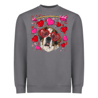 Storm valentine's day  saint bernard dog Heavyweight Sweatshirt - RanaPortraitStore