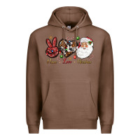 Chestnut Peace love Christmas Premium Hoodie - NancyCooperArtShop