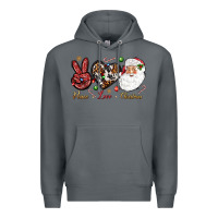 Rock Peace love Christmas Premium Hoodie - NancyCooperArtShop