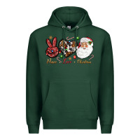 Sports Green Peace love Christmas Premium Hoodie - NancyCooperArtShop