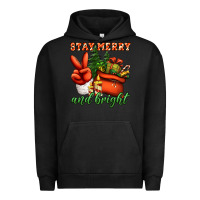 Pigment Black stay merry and bright peace hand Urban Hoodie - Jasminsmagicworld