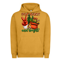Pigment Peanut Butter stay merry and bright peace hand Urban Hoodie - Jasminsmagicworld