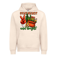 Stay Merry And Bright Peace Hand Urban Hoodie | Teevron