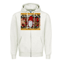 Oatmeal Heather gnome joy Zipper Hoodie - JahusDesignShop