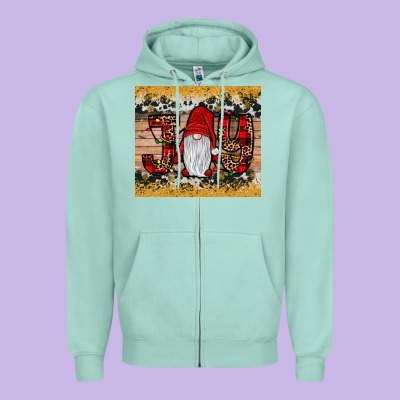 Gnome Joy Zipper Hoodie Designed By Jahusdesignshop
