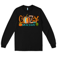 Black cozy season Long Sleeve Tee - RacoonDesign