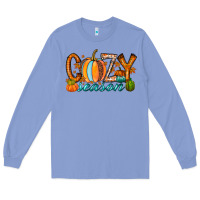 Colony Blue cozy season Long Sleeve Tee - RacoonDesign