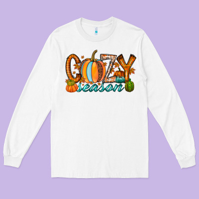 Cozy Season Long Sleeve Tee Designed By Racoondesign