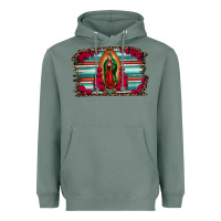 Sage lady of guadalupe serape and roses Heavyweight Hoodie - Jasminsmagicworld