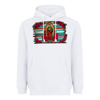 White lady of guadalupe serape and roses Heavyweight Hoodie - Jasminsmagicworld