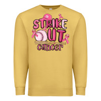 Antique Gold strike out cancer baseball Premium Sweatshirt - MaliasSmallBusiness
