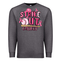Charcoal Heather strike out cancer baseball Premium Sweatshirt - MaliasSmallBusiness