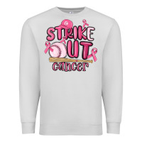Dove Grey strike out cancer baseball Premium Sweatshirt - MaliasSmallBusiness
