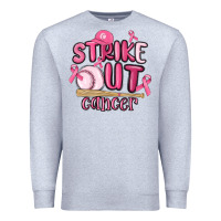Heather Grey strike out cancer baseball Premium Sweatshirt - MaliasSmallBusiness