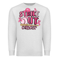 Oatmeal Heather strike out cancer baseball Premium Sweatshirt - MaliasSmallBusiness