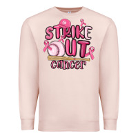 Pale Pink strike out cancer baseball Premium Sweatshirt - MaliasSmallBusiness