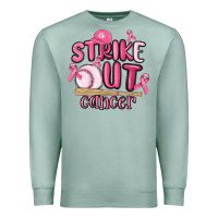 Seafoam strike out cancer baseball Premium Sweatshirt - MaliasSmallBusiness