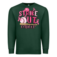 Sports Green strike out cancer baseball Premium Sweatshirt - MaliasSmallBusiness