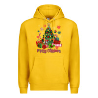 Lemon merry christmas tree with gift box Premium Hoodie - MaliasSmallBusiness
