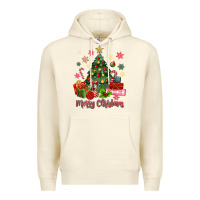 Sandshell merry christmas tree with gift box Premium Hoodie - MaliasSmallBusiness