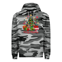 Slate Camo merry christmas tree with gift box Premium Hoodie - MaliasSmallBusiness