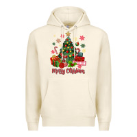 Tofu merry christmas tree with gift box Premium Hoodie - MaliasSmallBusiness