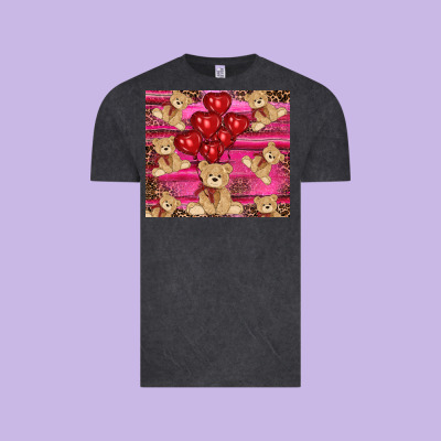 Valentine's Day Tedybear Tumbler Vintage Tee Designed By Ranaportraitstore