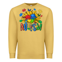 Antique Gold austism sunflower Premium Sweatshirt - MaliasSmallBusiness