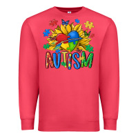 Cardinal austism sunflower Premium Sweatshirt - MaliasSmallBusiness