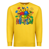 Lemon austism sunflower Premium Sweatshirt - MaliasSmallBusiness