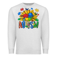 Oatmeal Heather austism sunflower Premium Sweatshirt - MaliasSmallBusiness