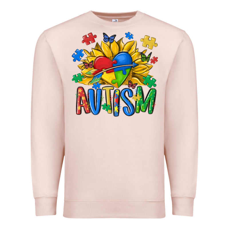 Austism Sunflower Premium Sweatshirt by MaliasSmallBusiness | Teevron