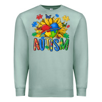 Seafoam austism sunflower Premium Sweatshirt - MaliasSmallBusiness