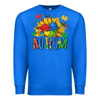 True Royal austism sunflower Premium Sweatshirt - MaliasSmallBusiness