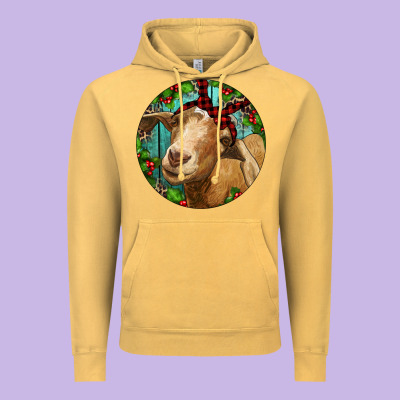 Farm Goat Christmas Vintage Hoodie Designed By Ranaportraitstore