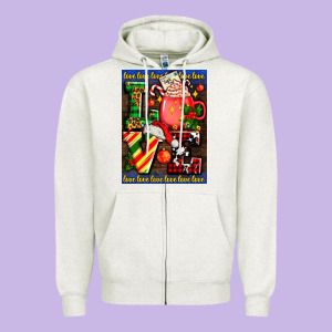 Love Coffee Cup Christmas Zipper Hoodie Designed By Adodesignshop