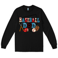 Black baseball dad Long Sleeve Tee - AdoDesignShop